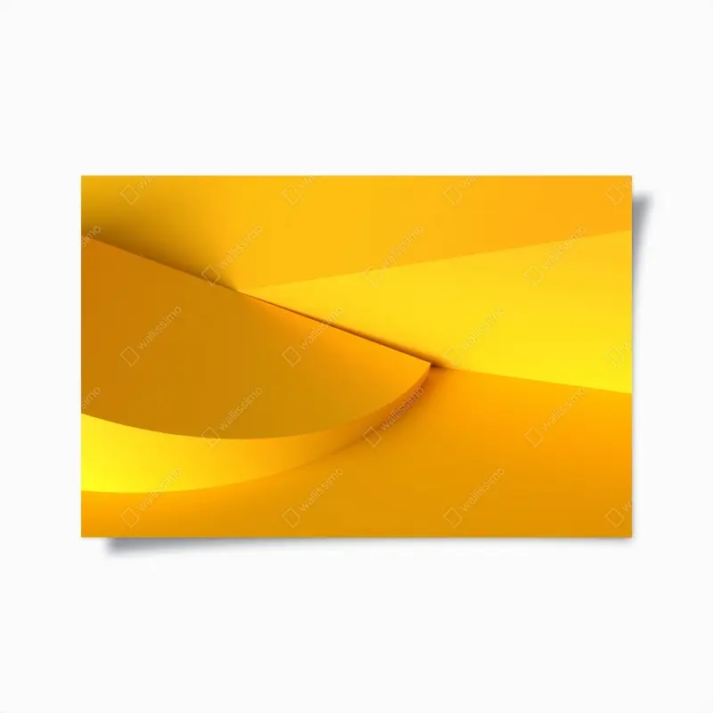 Poster gelbe geometrische abstraktion 3d