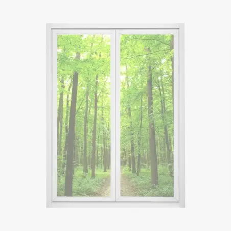 Fensteraufkleber ruhiger waldpfad – Pixers®
