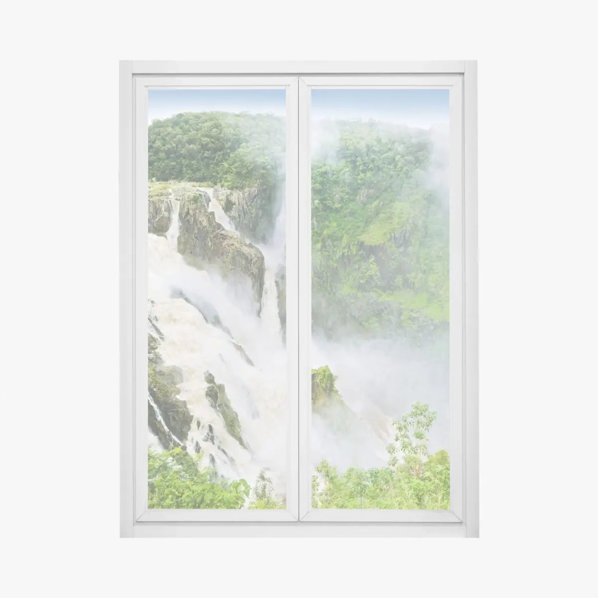Fensteraufkleber wasserfall Barron Falls im regenwald – Pixers®