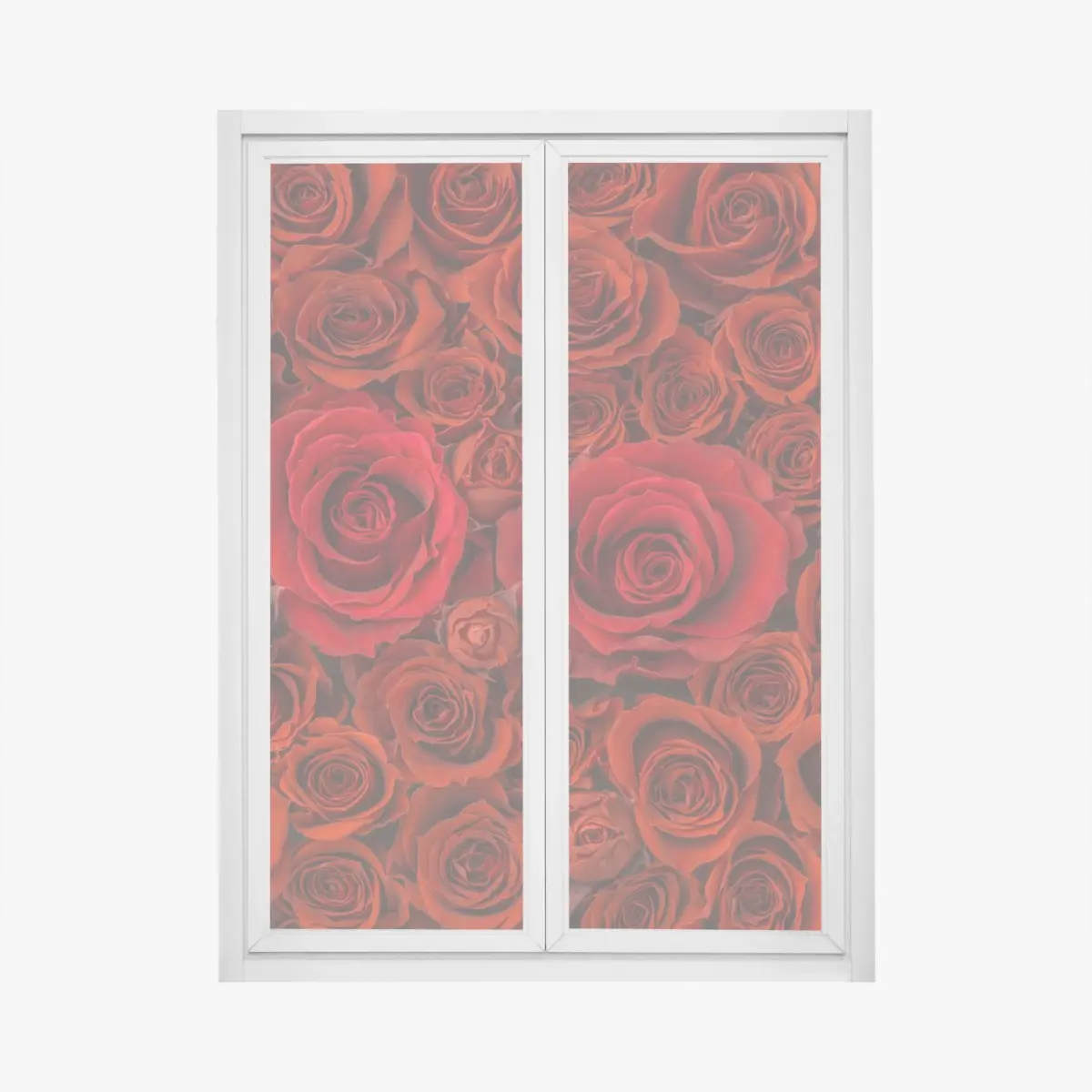 Fensteraufkleber prunkvolle collage roter rosen – Pixers®
