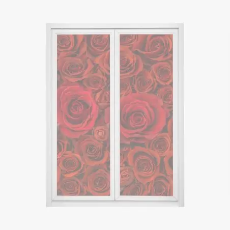 Fensteraufkleber prunkvolle collage roter rosen – Pixers®