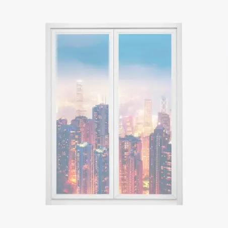 Fensteraufkleber Hongkong nächtliche skyline vom Victoria Peak – Pixers®
