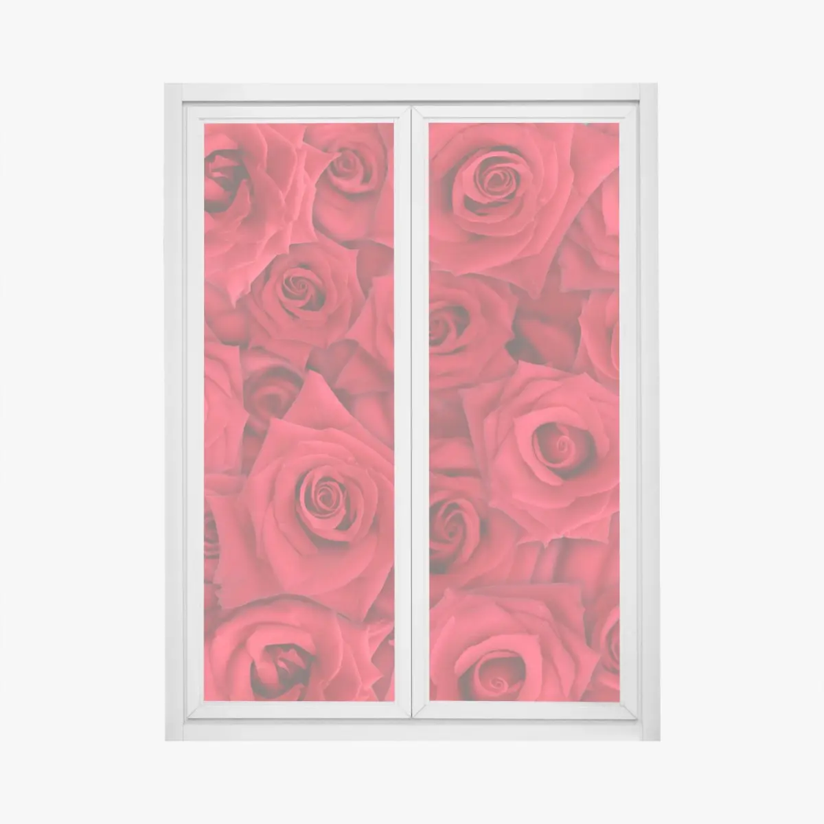 Fensteraufkleber leuchtende rote rosen collage – Pixers®