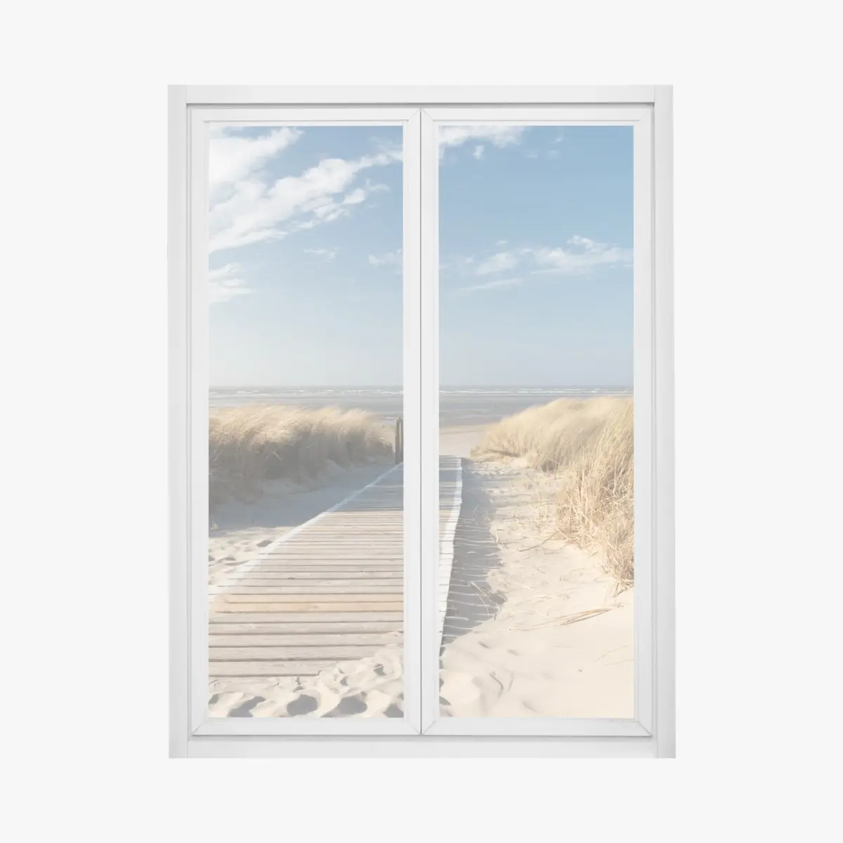 Fensteraufkleber holzsteg zum meer – Pixers®