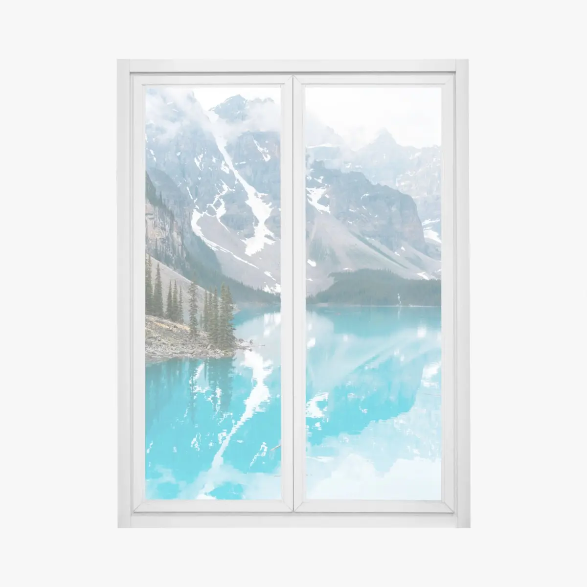 Fensteraufkleber türkissee moraine im Banff – Pixers®