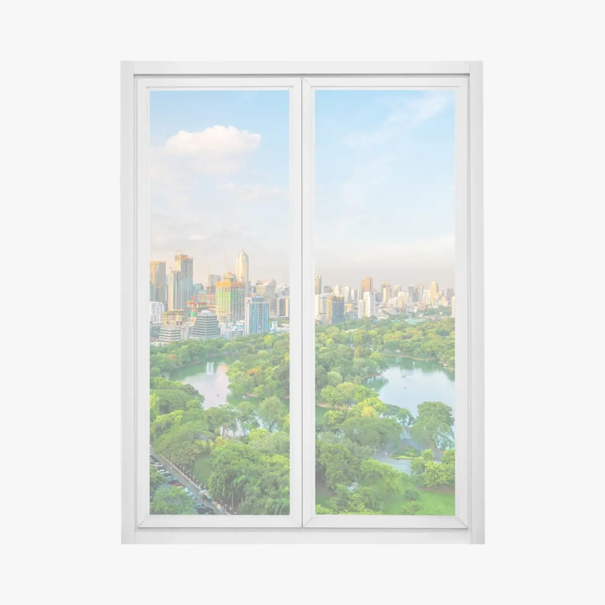 Fensteraufkleber Bangkok skyline über dem Lumpini Park – Pixers®