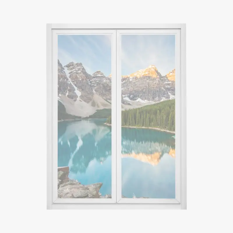 Fensteraufkleber alpensee im morgenlicht