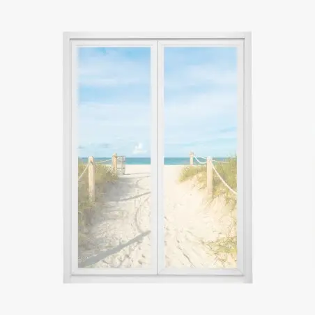 Fensteraufkleber weg zum strand in Miami – Pixers®