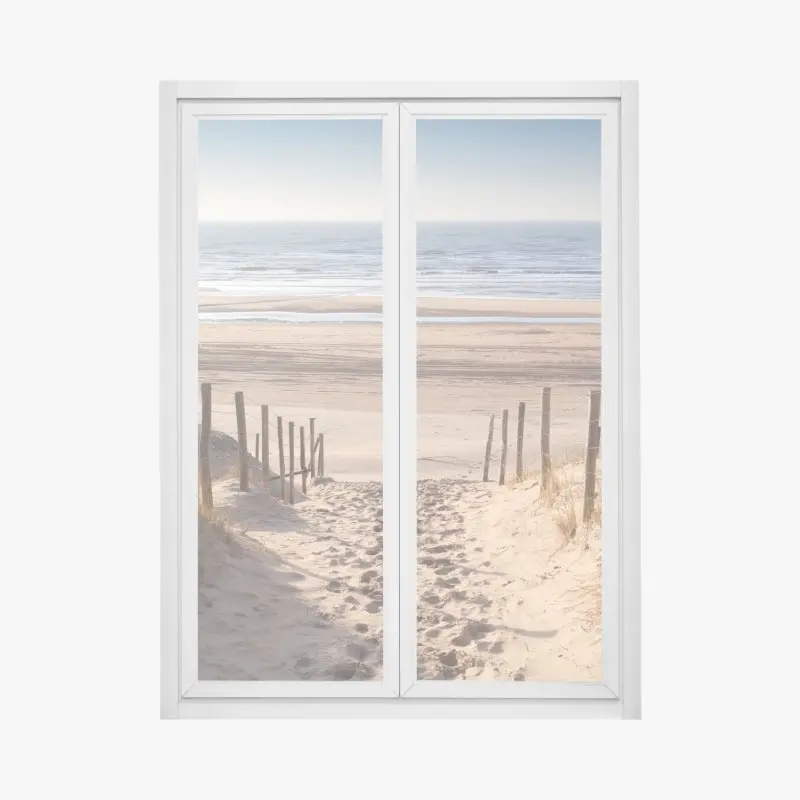 Fensteraufkleber sonniger weg zur Nordsee