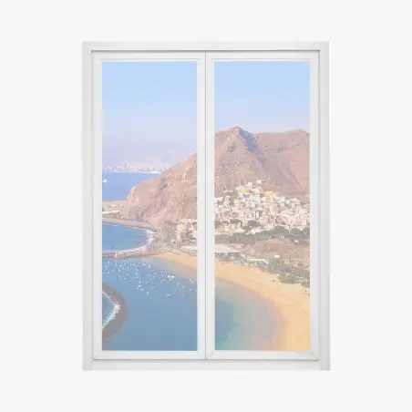 Fensteraufkleber strandmotiv Playa de Las Teresitas, Teneriffa – Pixers®