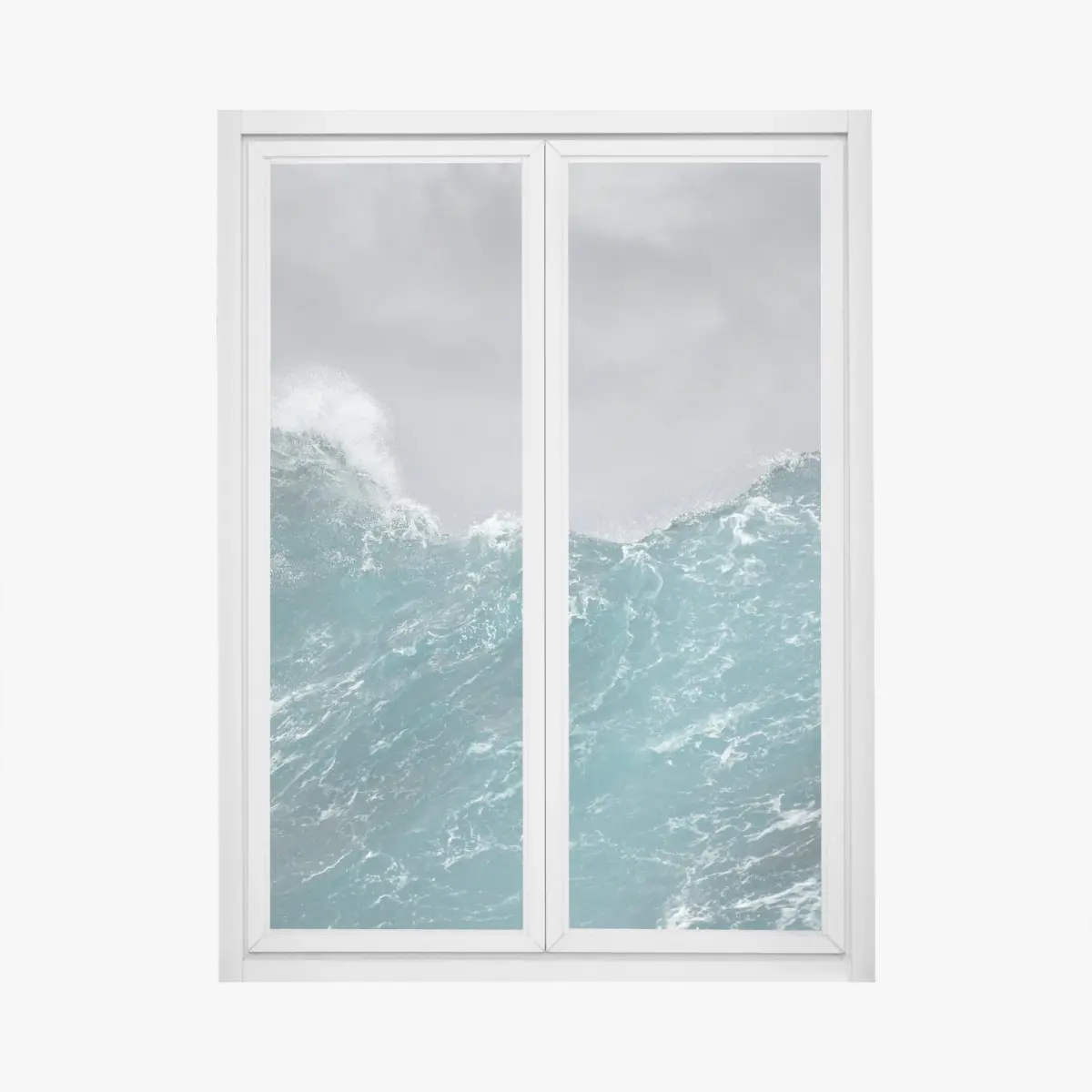 Fensteraufkleber turbulente türkisfarbene ozeanwellen – Pixers®