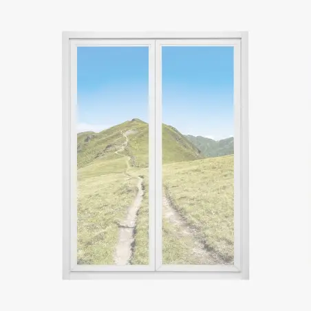 Fensteraufkleber gewundener wanderweg im Zillertal – Pixers®