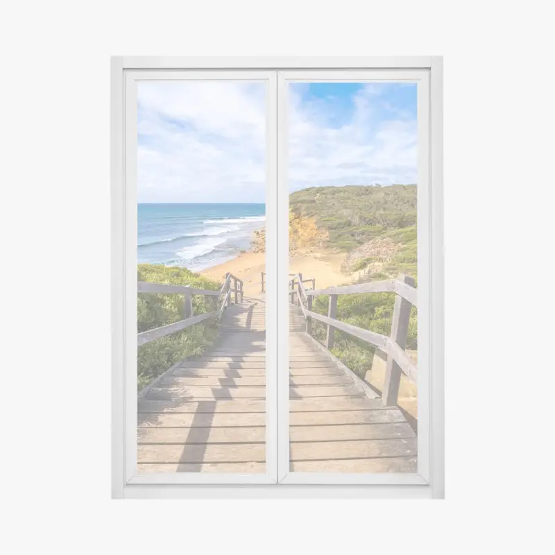 Fensteraufkleber weg zum Bells Beach küstenpanorama