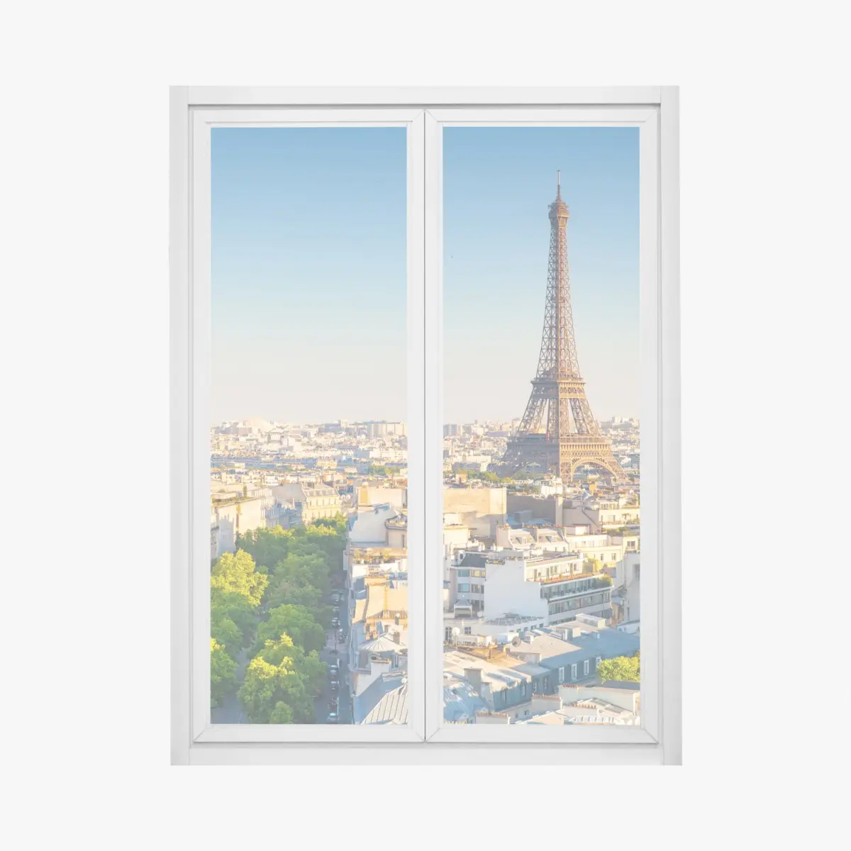 Fensteraufkleber Paris skyline mit dem Eiffelturm – Pixers®