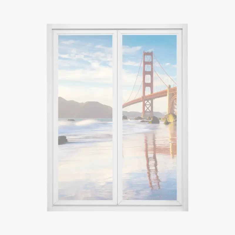 Fensteraufkleber Golden Gate Bridge bei sonnenuntergang