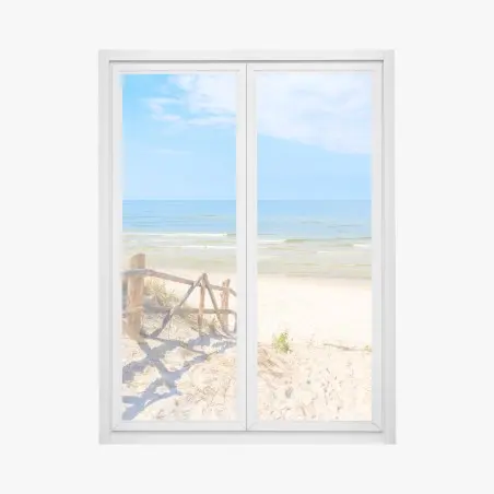 Fensteraufkleber zugang zum strand in Lubiatowo, Polen – Pixers®