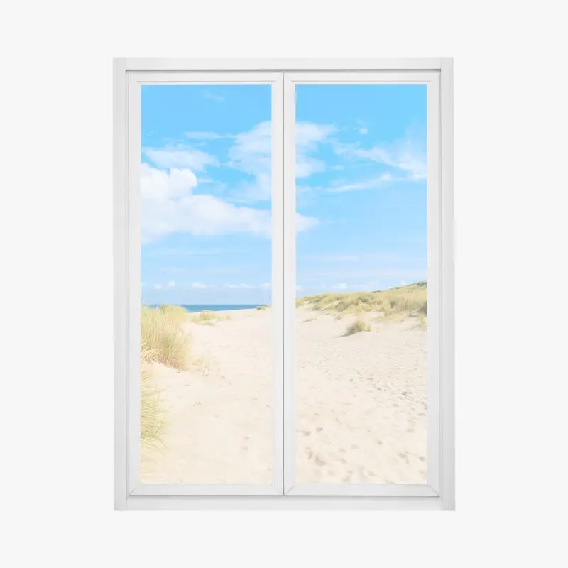 Fensteraufkleber ruhige dünen Sylt mit leuchtturm