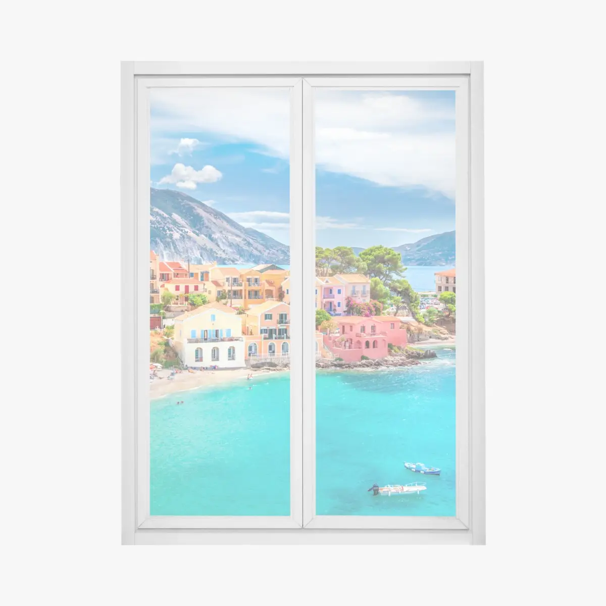 Fensteraufkleber Assos küstenblick, Kefalonia – Pixers®