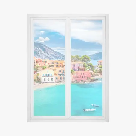 Fensteraufkleber Assos küstenblick, Kefalonia – Pixers®