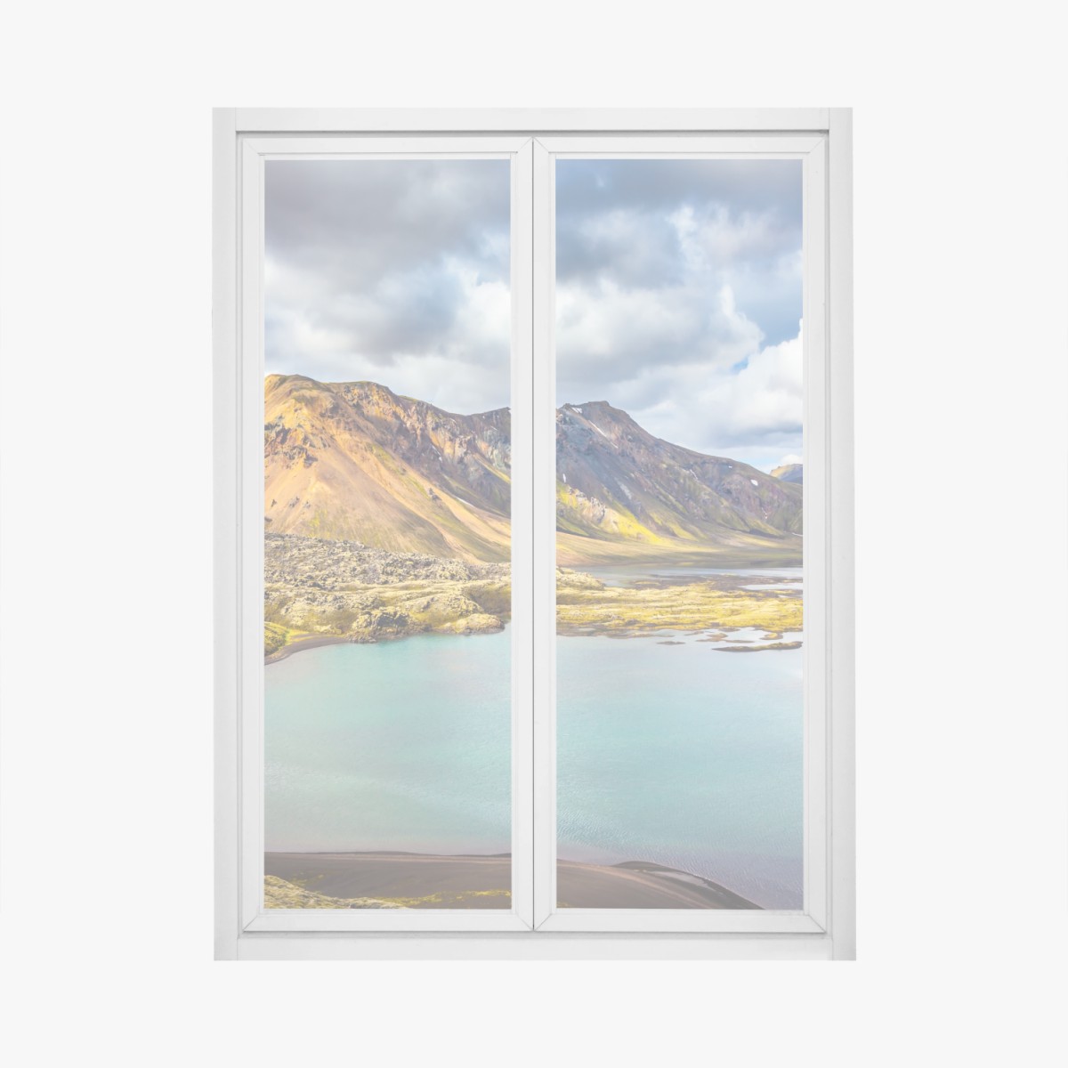 Fensteraufkleber sommersee auf Island – Pixers®