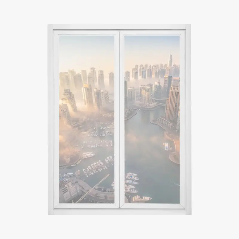 Fensteraufkleber Dubai marina sonnenuntergang