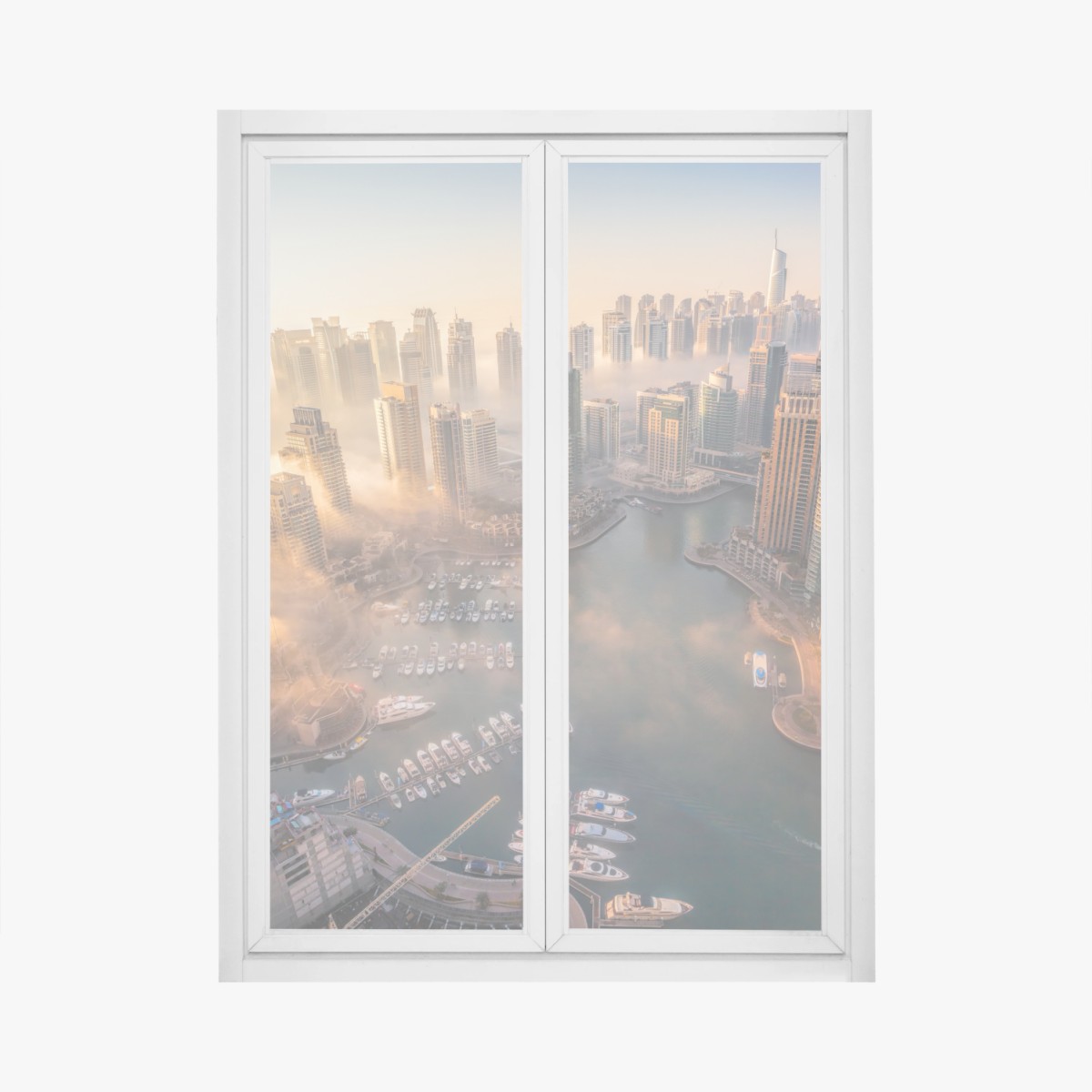 Fensteraufkleber Dubai marina sonnenuntergang – Pixers®