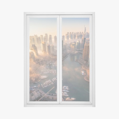 Fensteraufkleber Dubai marina sonnenuntergang – Pixers®