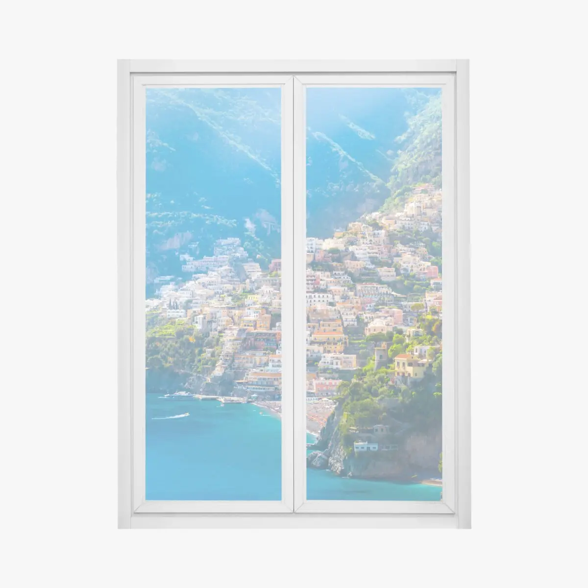 Fensteraufkleber Positano: buntes küstendorf an der Amalfiküste – Pixers®