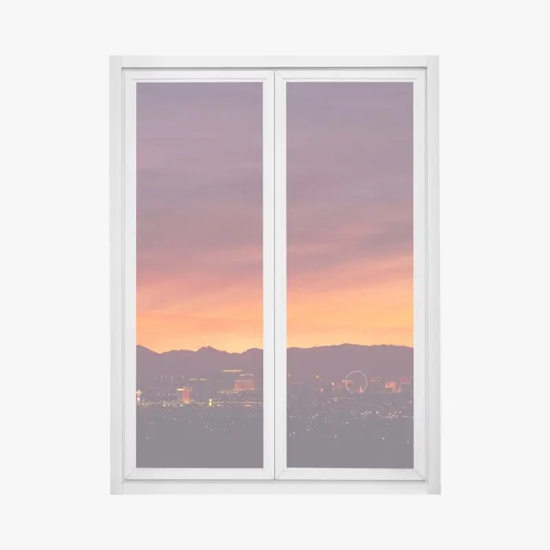 Fensteraufkleber Las Vegas sonnenuntergang skyline panorama