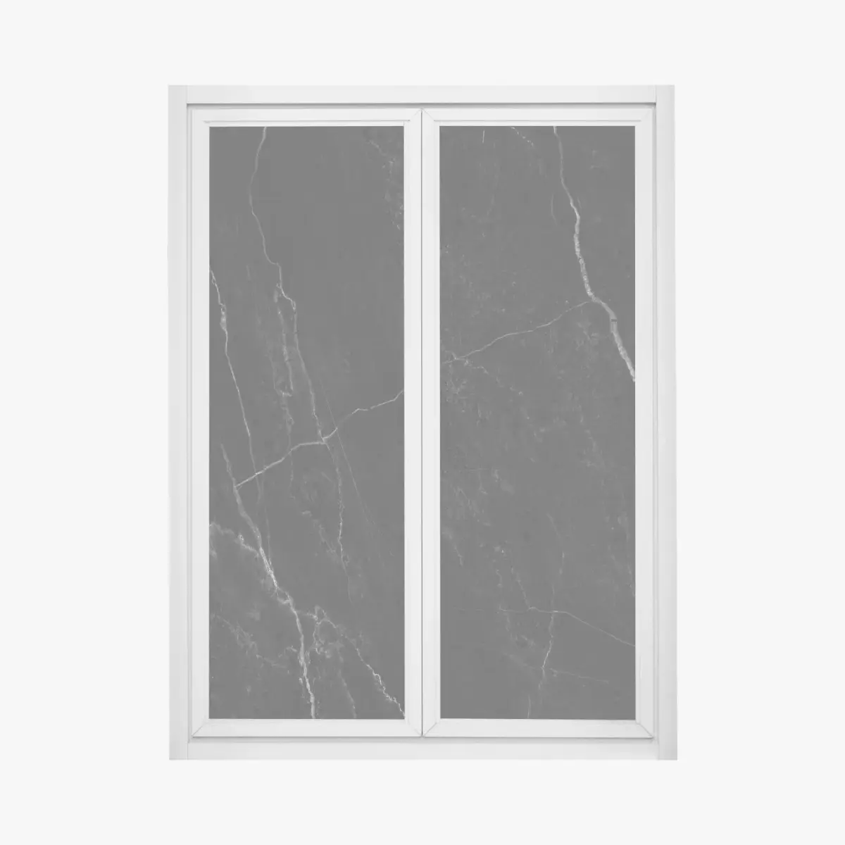 Fensteraufkleber schwarzer marmor mit weißen adern – Pixers®