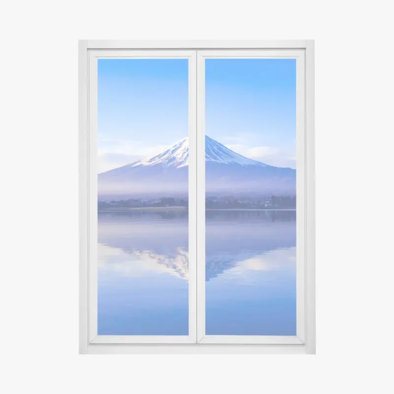 Fensteraufkleber Mount Fuji morgendliche reflexion über ruhigem see