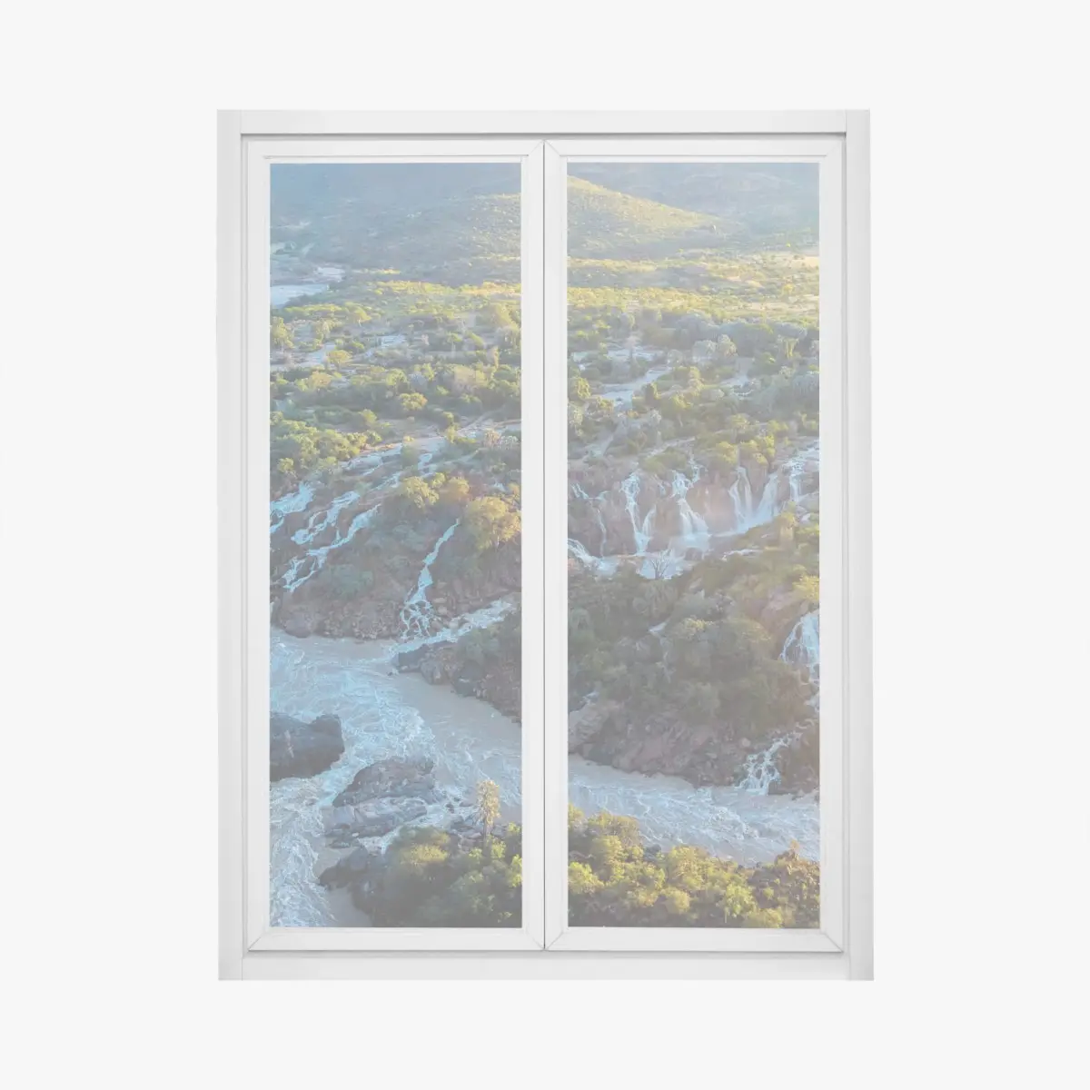 Fensteraufkleber sonnenaufgang bei Epupa Falls am Kunene – Pixers®