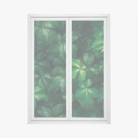 Fensteraufkleber üppiges tropisches grünes laub – Pixers®
