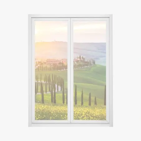 Fensteraufkleber sonnenaufgang in der Toskana – Pixers®