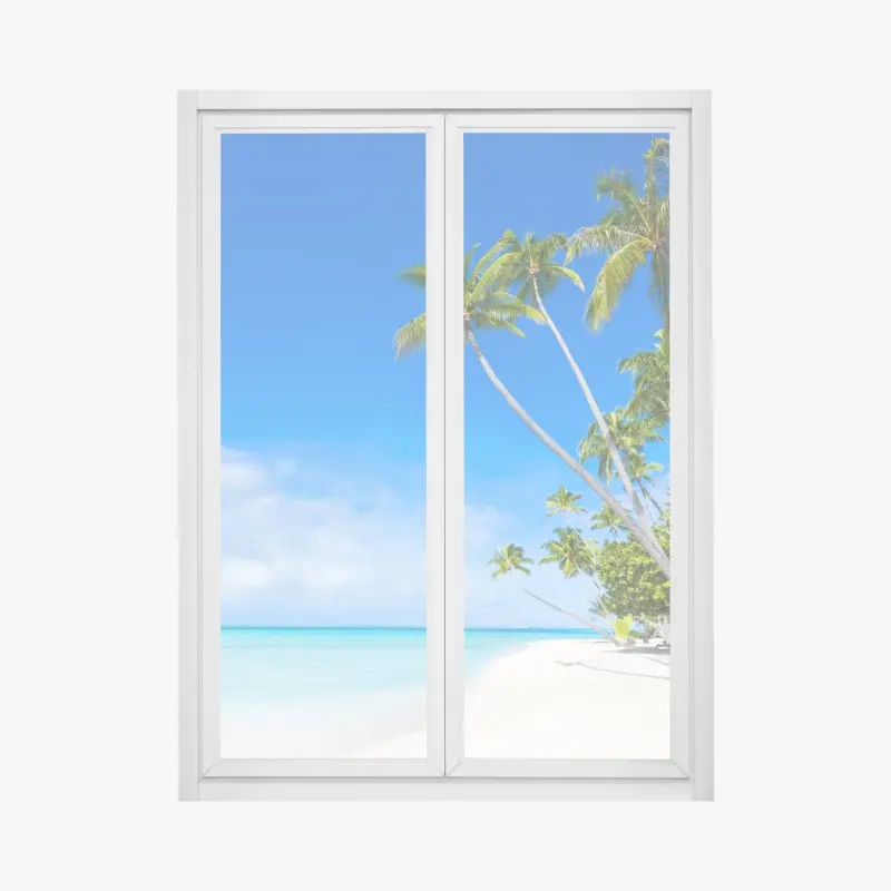 Fensteraufkleber tropischer palmenstrand