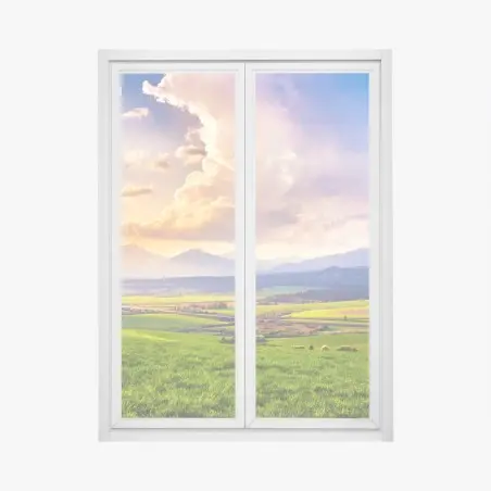Fensteraufkleber frühlingshafte panoramalandschaft der Tatra, Slowakei – Pixers®