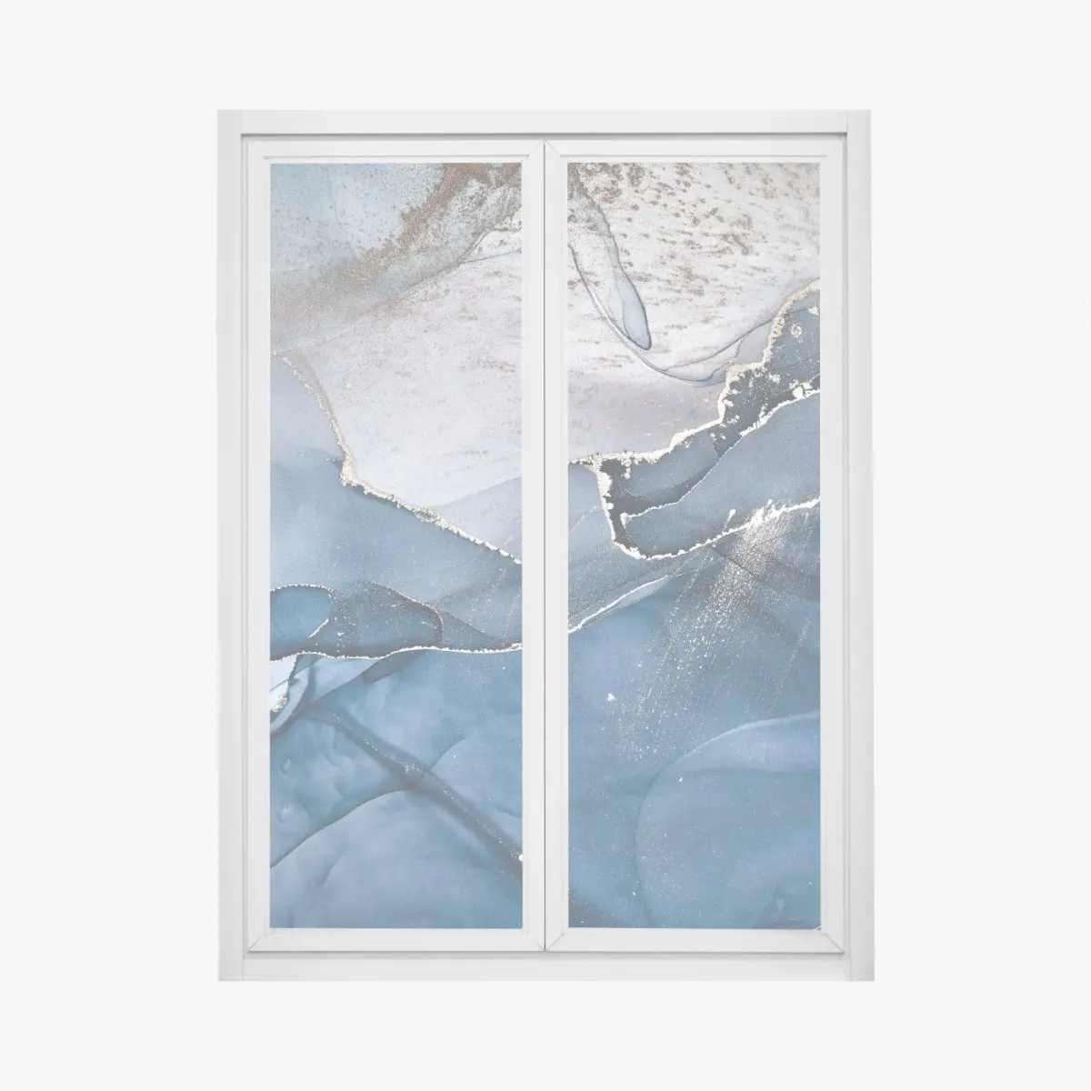 Fensteraufkleber tiefblauer marmor abstrakt – Pixers®