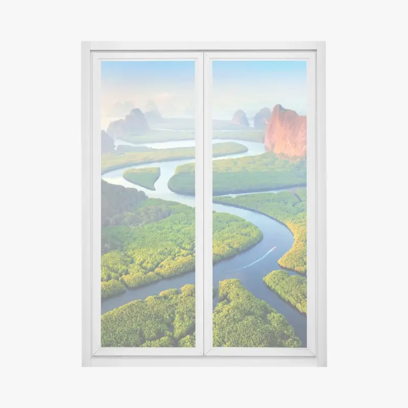 Fensteraufkleber sonnenaufgang über der Phang Nga Bucht