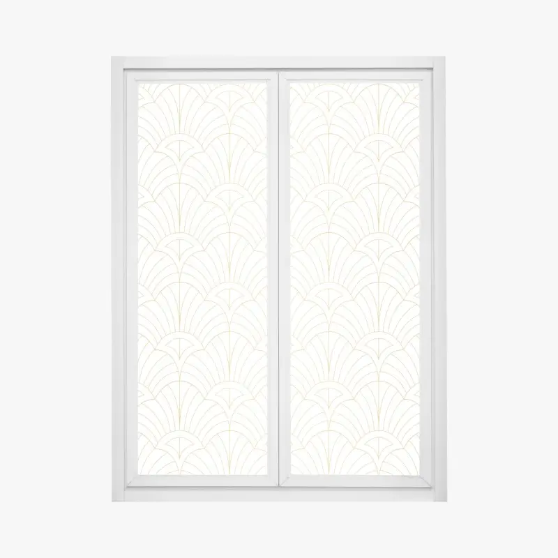 Fensteraufkleber goldenes art deco muster