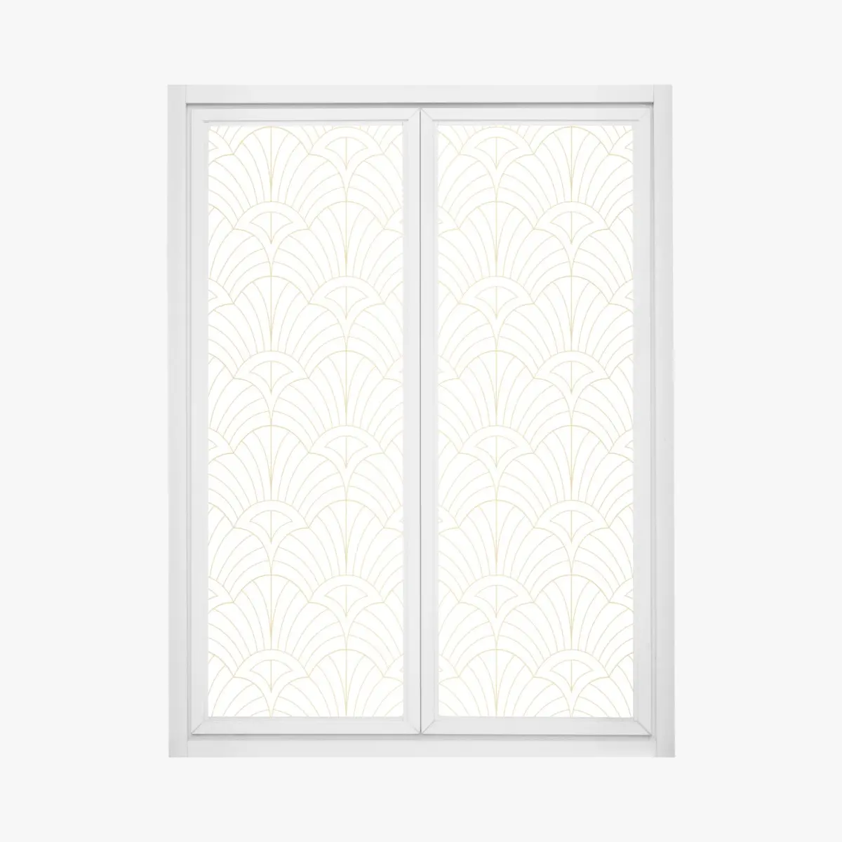 Fensteraufkleber goldenes art deco muster – Pixers®