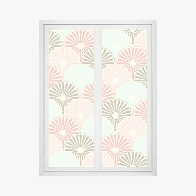 Fensteraufkleber pastelliges muschelmuster