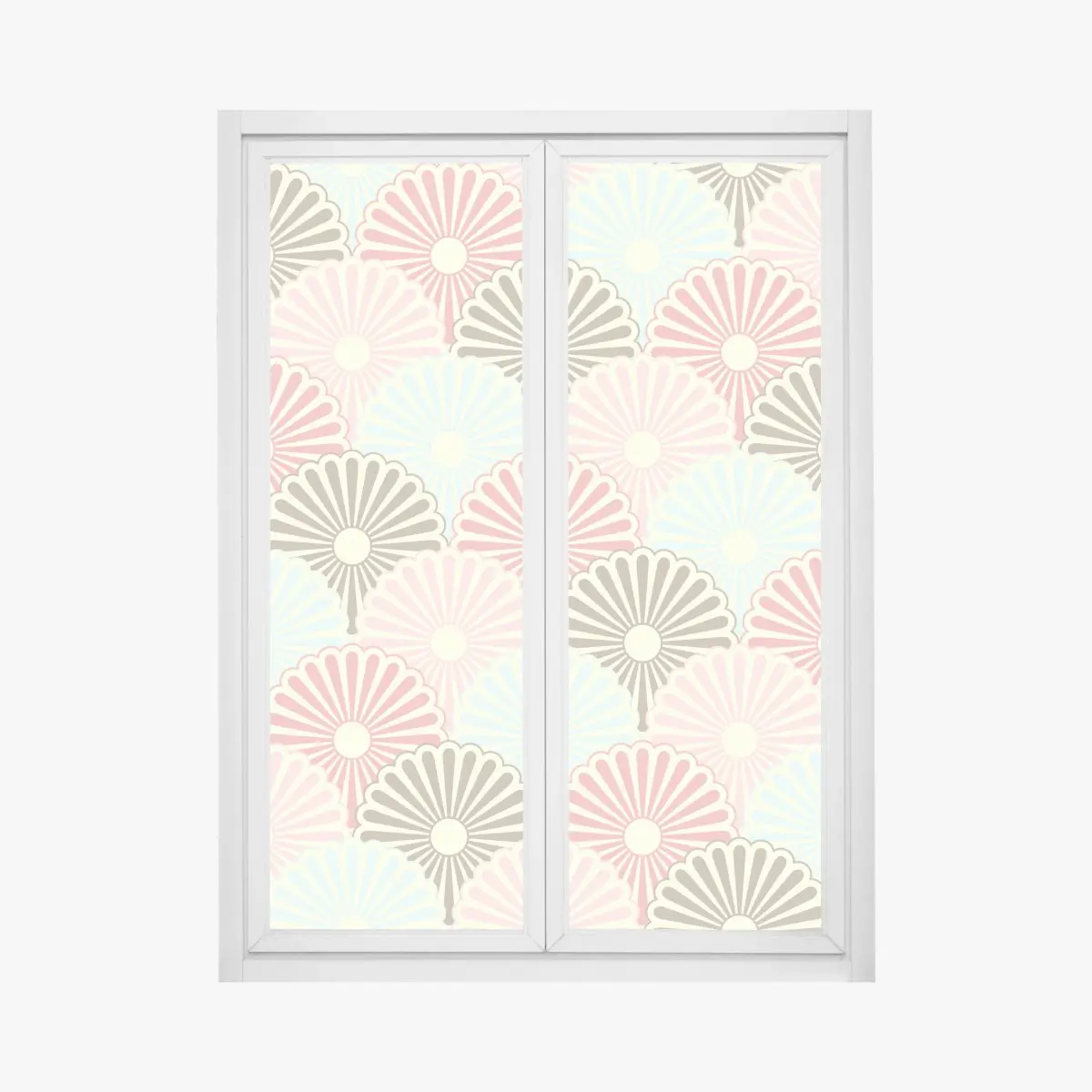 Fensteraufkleber pastelliges muschelmuster – Pixers®