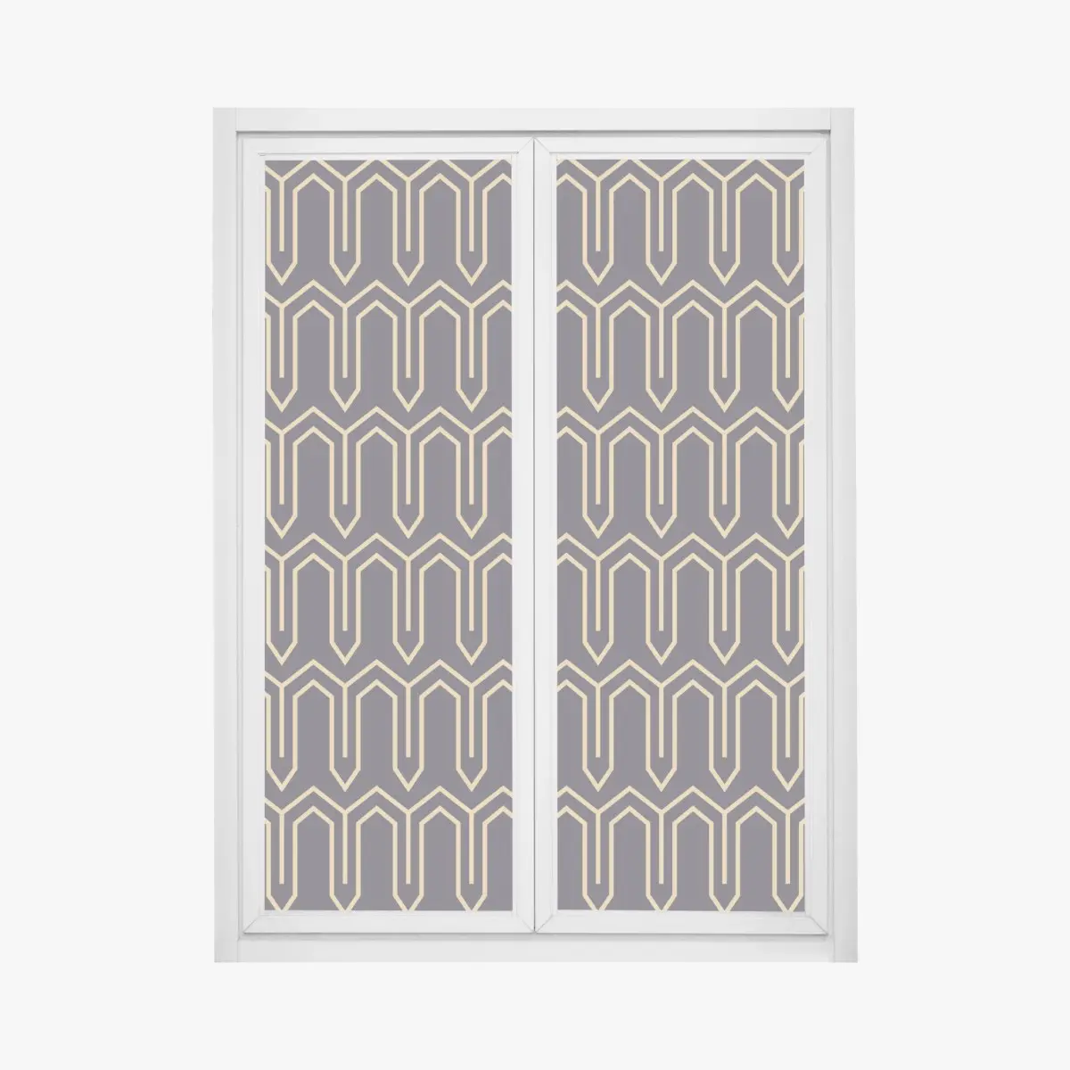 Fensteraufkleber art deco geometrisches muster in gold und schwarz – Pixers®