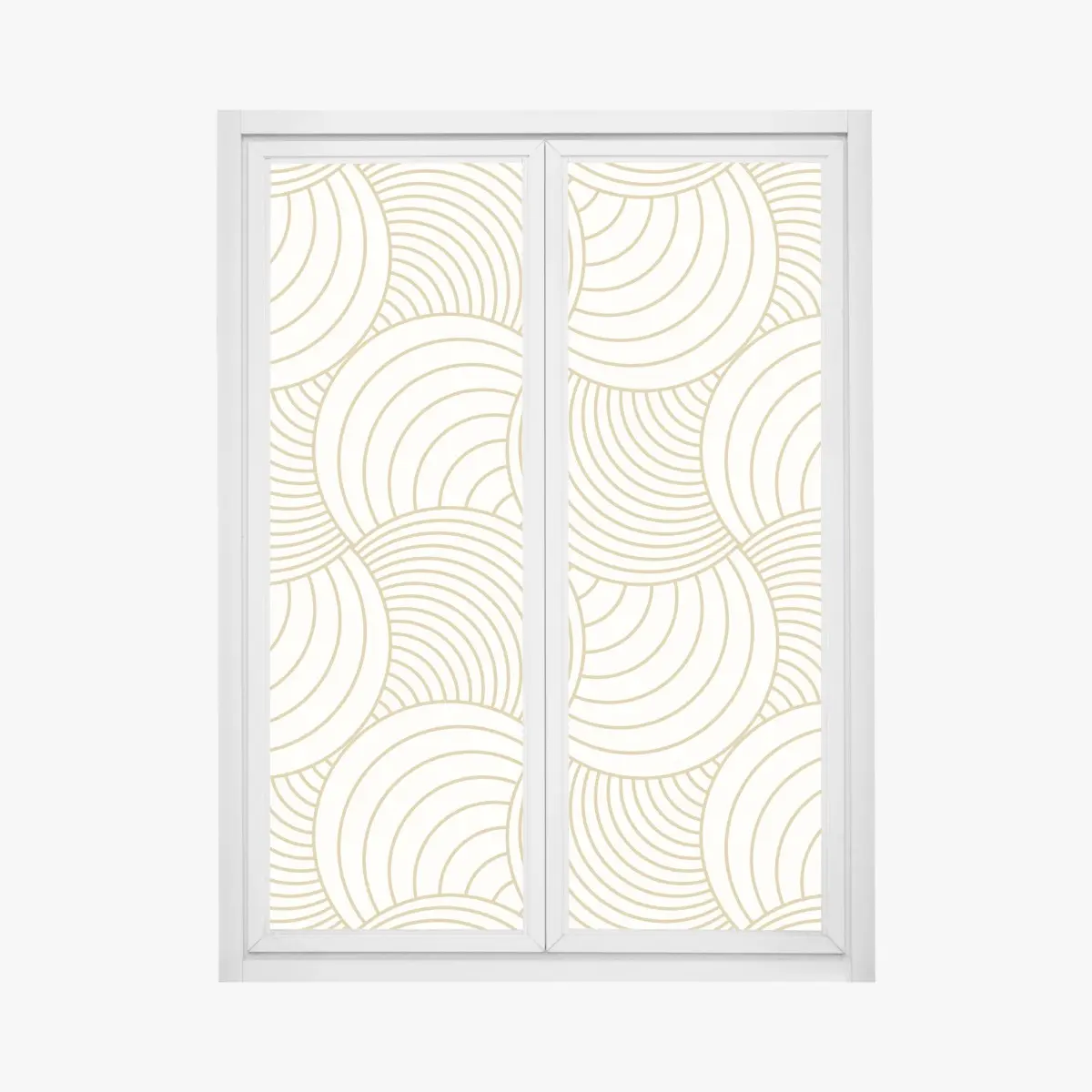 Fensteraufkleber goldenes art deco kreismuster – Pixers®