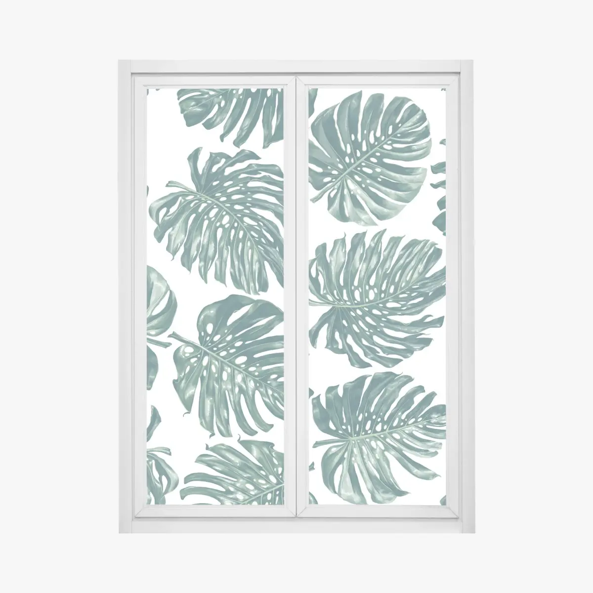 Fensteraufkleber monstera blatt botanisches muster – Pixers®