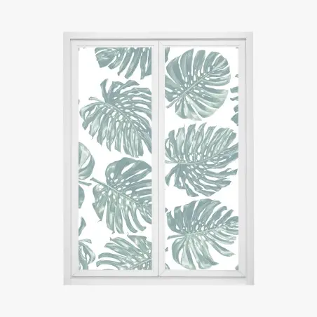 Fensteraufkleber monstera blatt botanisches muster – Pixers®