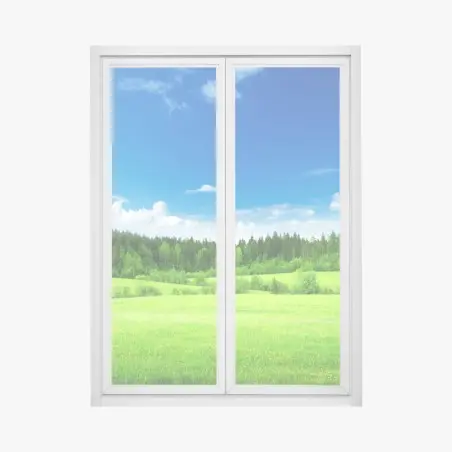Fensteraufkleber frühlingswiese unter blauem himmel – Pixers®