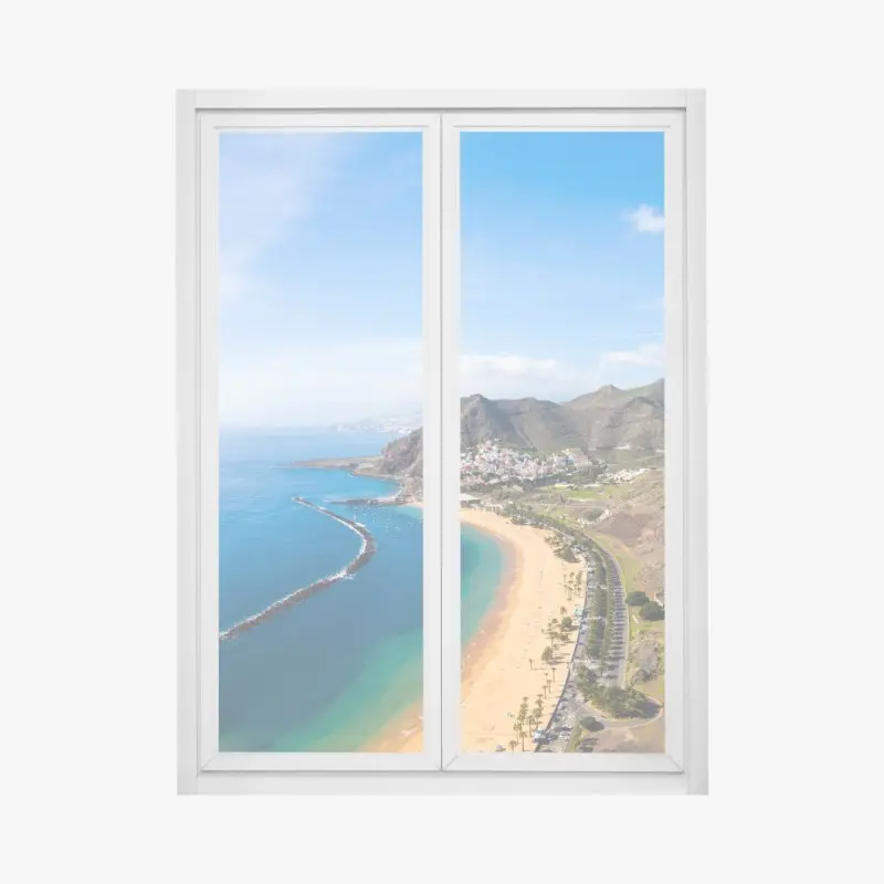 Fensteraufkleber strand Las Teresitas, panorama Teneriffa