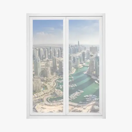 Fensteraufkleber Dubai Marina panorama skyline – Pixers®