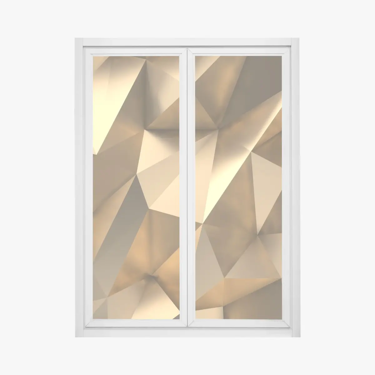 Fensteraufkleber goldene geometrische facetten – Pixers®